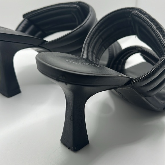 Abound Sandals Womens Size 6 Qarly Heeled Black Square Toe Slip On Heels - Picture 4 of 8